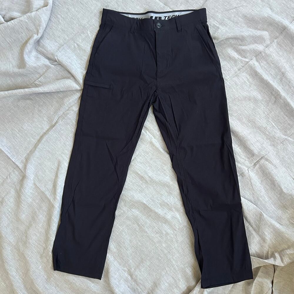 Rainier Men's UB Tech Travel Pants with Sportband Waist, Black, 32x30